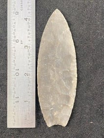 4 & 1/4" Agate Basin from Tennessee Indian Artifact Arrowhead ex - Hoots Collection 1970's Arkansas