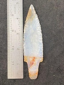 4 & 7/8" Obsidian from Colorado Indian Artifact Arrowhead ex - Hoots Collection 1970's Arkansas