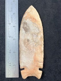 5 & 5/8" Graham Cave from Missouri Indian Artifact Arrowhead ex - Hoots Collection 1970's Arkansas