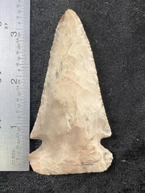 3 & 3/8" Thebes from Missouri Indian Artifact Arrowhead ex - Hoots Collection 1970's Arkansas