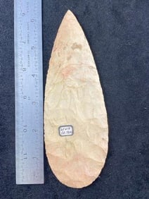 6 & 3/8" Caddo Blade from Lewis County, Tennessee Indian Artifact Arrowhead ex - Hoots Collection
