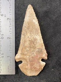 3 & 5/8" Dovetail from Missouri Indian Artifact Arrowhead ex - Hoots Collection 1970's Arkansas