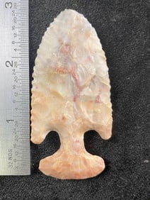 3" Thebes fro Ohio Indian Artifact Arrowhead ex - Hoots Collection 1970's Arkansas