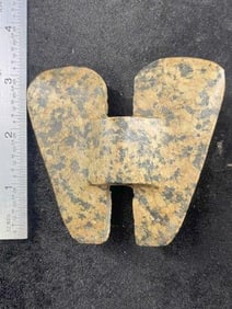 Winged Bannerstone from Illinois Indian Artifact Arrowhead