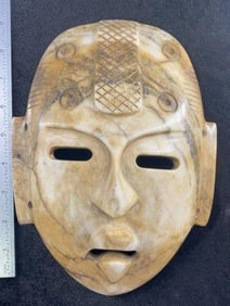 Stone Human Effigy Mask Indian Artifact Arrowhead