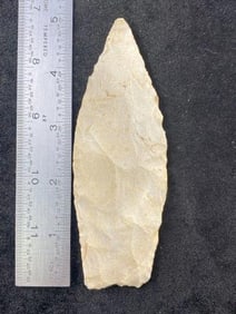 4 & 7/8" Agate Basin from Missouri ex - Hoots Collection 1970's Arkansas Indian Artifact Arrowhead