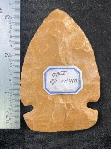 3 & 1/8" Side Notch from Indiana Indian Artifact Arrowhead ex - Hoots Collection 1970's Arkansas (1 of 3)