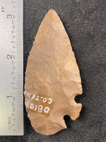 3" Cornertang from Tennessee Indian Artifact Arrowhead ex - Hoots Collection 1970's Arkansas