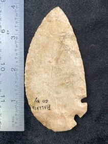 3 & 7/8" Cornertang from Kentucky Indian Artifact Arrowhead ex - Hoots Collection 1970's Arkansas