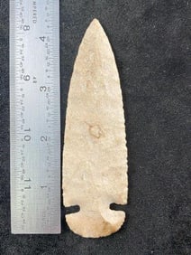 4 & 3/8" Dovetail from Missouri Indian Artifact Arrowhead ex - Hoots Collection 1970's Arkansas