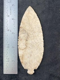 4 & 7/8" Turkeytail from Missouri Indian Artifact Arrowhead ex - Hoots Collection 1970's Arkansas