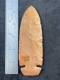 5 & 3/8" Dovetail from Todd County, Kentucky Indian Artifact Arrowhead ex - Hoots Collection 1970's