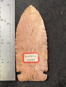3 & 7/8" Graham Cave from Illinois Indian Artifact Arrowhead ex - Hoots Collection 1970's Arkansas
