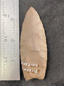 3 & 1/2" Hematite Clovis from Pickett County, Tennessee Indian Artifact Arrowhead ex - Hoots