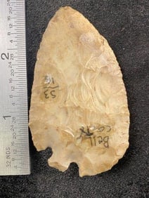 2 & 5/8" Cornertang from Bell County, Texas Indian Artifact Arrowhead ex - Hoots Collection 1970's