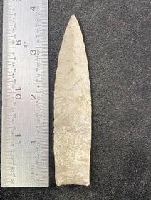 3 & 3/4" Agate Basin from Missouri Indian Artifact Arrowhead