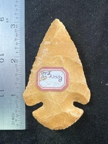 3 & 1/8" Dovetail from Indiana Indian Artifact Arrowhead ex - Hoots Collection 1970's Arkansas