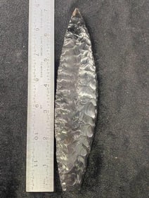 7" Obsidian Paleo from Colorado Indian Artifact Arrowhead