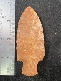 3 & 3/4" Benton from Missouri Indian Artifact Arrowhead ex - Hoots Collection 1970's Arkansas