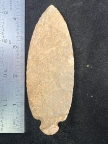 4 & 3/8" Turkeytail from Missouri Indian Artifact Arrowhead ex - Hoots Collection 1970's Arkansas