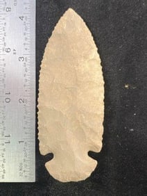 4 & 1/8" Dovetail from Missouri Indian Artifact Arrowhead ex - Hoots Collection 1970's Arkansas