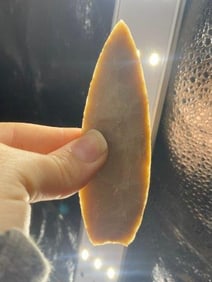 3 & 3/4" Agate Basin from Missouri Indian Artifact Arrowhead ex - Hoots Collection 1970's Arkansas