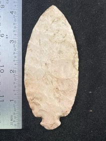 4 & 1/4" Turkeytail from Illinois Indian Artifact Arrowhead ex - Hoots Collection 1970's Arkansas