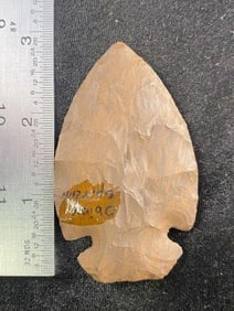 3" Hematite Dovetail from Tennessee Indian Artifact Arrowhead ex - Hoots Collection 1970's Arkansas