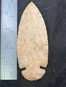 4 & 7/8" Dovetail from Missouri Indian Artifact Arrowhead ex - Hoots Collection 1970's Arkansas