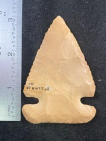 3" Thebes from Illinois Indian Artifact Arrowhead ex - Hoots Collection 1970's Arkansas