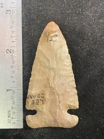 2 & 5/8" Cache River from Arkansas Indian Artifact Arrowhead ex - Hoots Collection 1970's Arkansas