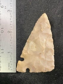 2 & 3/4" Cornertang from Texas Indian Artifact Arrowhead ex - Hoots Collection 1970's Arkansas