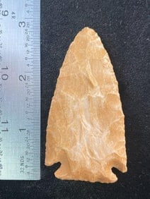 2 & 7/8" Kirk from Illinois Indian Artifact Arrowhead ex - Hoots Collection 1970's Arkansas