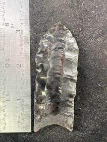 3 & 1/8" Obsidian Clovis from Colorado Indian Artifact Arrowhead ex - Hoots Collection 1970's