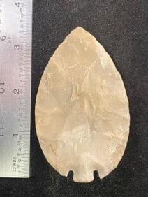 3 & 1/2" Basetang from Texas Indian Artifact Arrowhead ex - Hoots Collection 1970's Arkansas