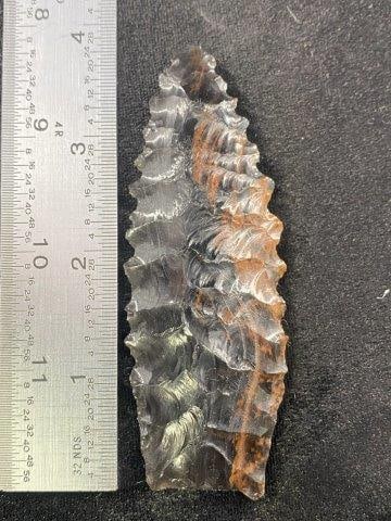 3 & 7/8" Obsidian Point from Colorado Indian Artifact Arrowhead ex - Hoots Collection 1970's (1 of 4)