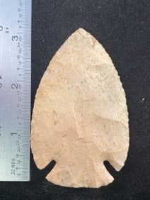 3 & 1/4" Hopewell from Missouri Indian Artifact Arrowhead ex - Hoots Collection 1970's Arkansas