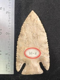 3" Lost Lake from Missouri Indian Artifact Arrowhead ex - Hoots Collection 1970's Arkansas