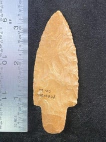 3 & 3/8" Adena from Illinois Indian Artifact Arrowhead ex - Hoots Collection 1970's Arkansas