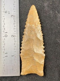 3 & 1/2" Dalton from Missouri Indian Artifact Arrowhead