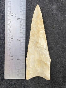 3 & 3/4" Dalton from Missouri Indian Artifact Arrowhead