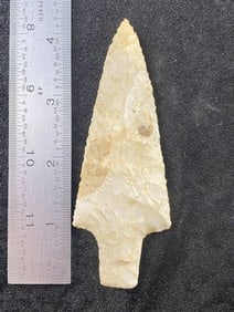 4 & 3/8" Adena from Missouri Indian Artifact Arrowhead