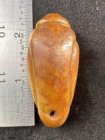 Locust Effigy Quartz Pendant Indian Artifact Arrowhead