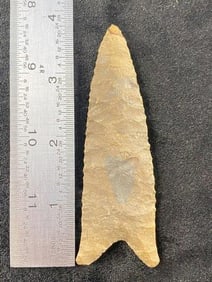 3 & 3/4" Dalton from Tennessee Indian Artifact Arrowhead
