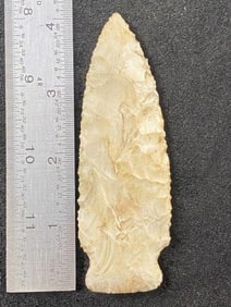 4 & 1/8" Benton from Missouri Indian Artifact Arrowhead