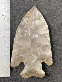 3 & 1/2" Knobbed Hardin from Missouri Indian Artifact Arrowhead