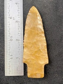3 & 7/8" Hardin from Missouri Indian Artifact Arrowhead