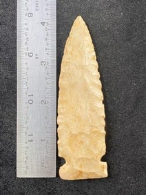 4 & 1/8" Hickory Ridge from Missouri Indian Artifact Arrowhead