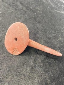 Hopewell Disc Pipe from Illinois with Fishtail Indian Artifact Arrowhead