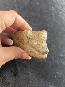 Stone Effigy Pipe unfinished Indian Artifact Arrowhead